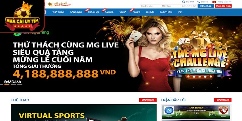 CMD368 tự hào đứng trong top 8 nhà cái uy tín nhất hiện nay